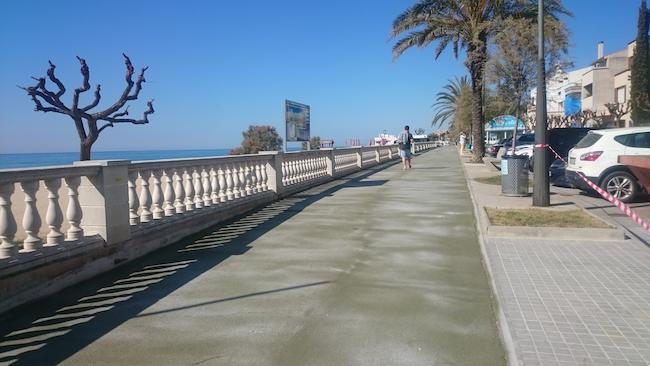 Vista del Passeig Martim desprs de l'actuaci