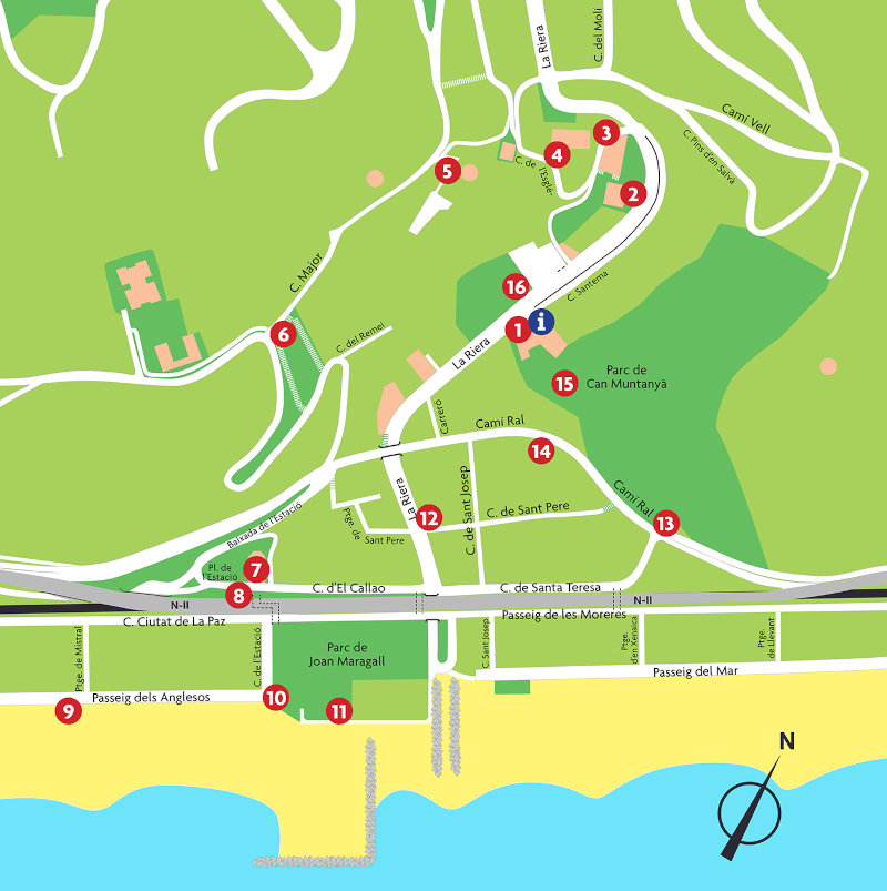 Mapa itinerari turístic Mapa itinerari turístic