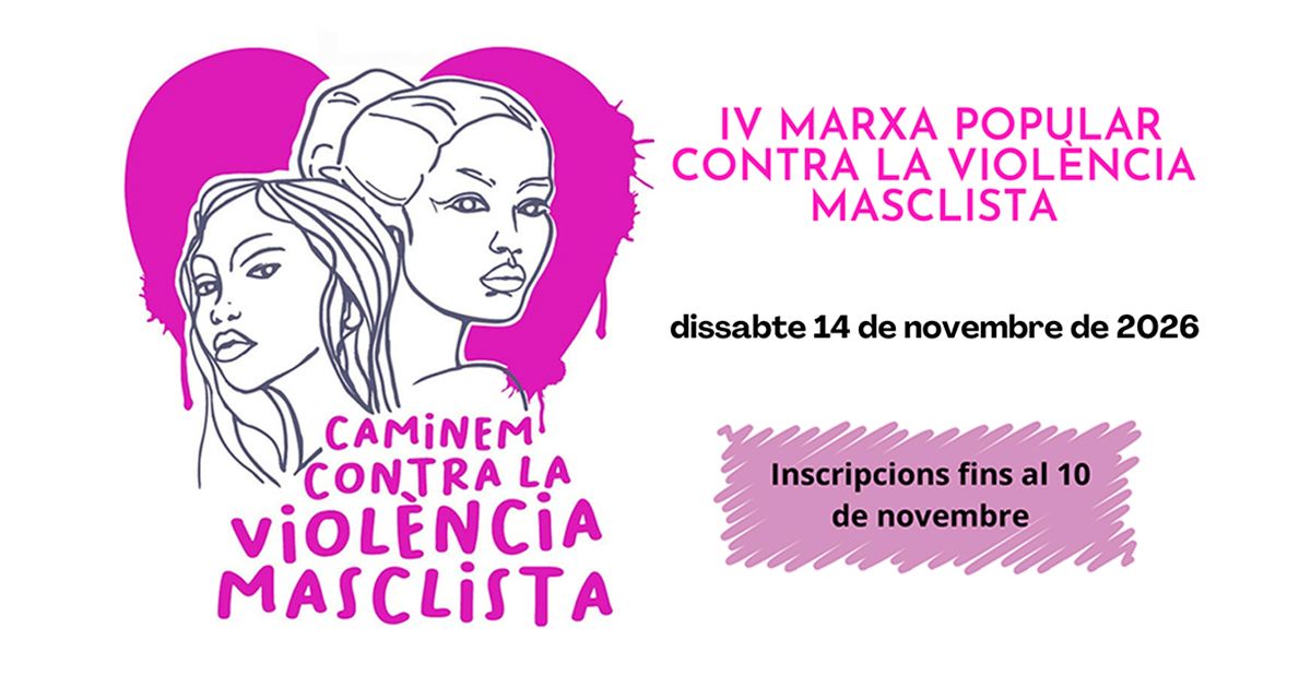 Versió web del cartell de la IV Marxa Popular contra la Violència Masclista de les 3 Viles Versió web del cartell de la IV Marxa Popular contra la Violència Masclista de les 3 Viles